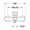 Duravit B.3 bateria wannowa natynkowa
