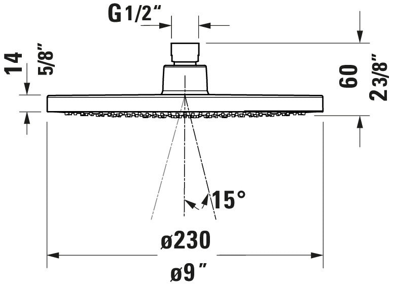 Uniwersalna deszczownica Duravit