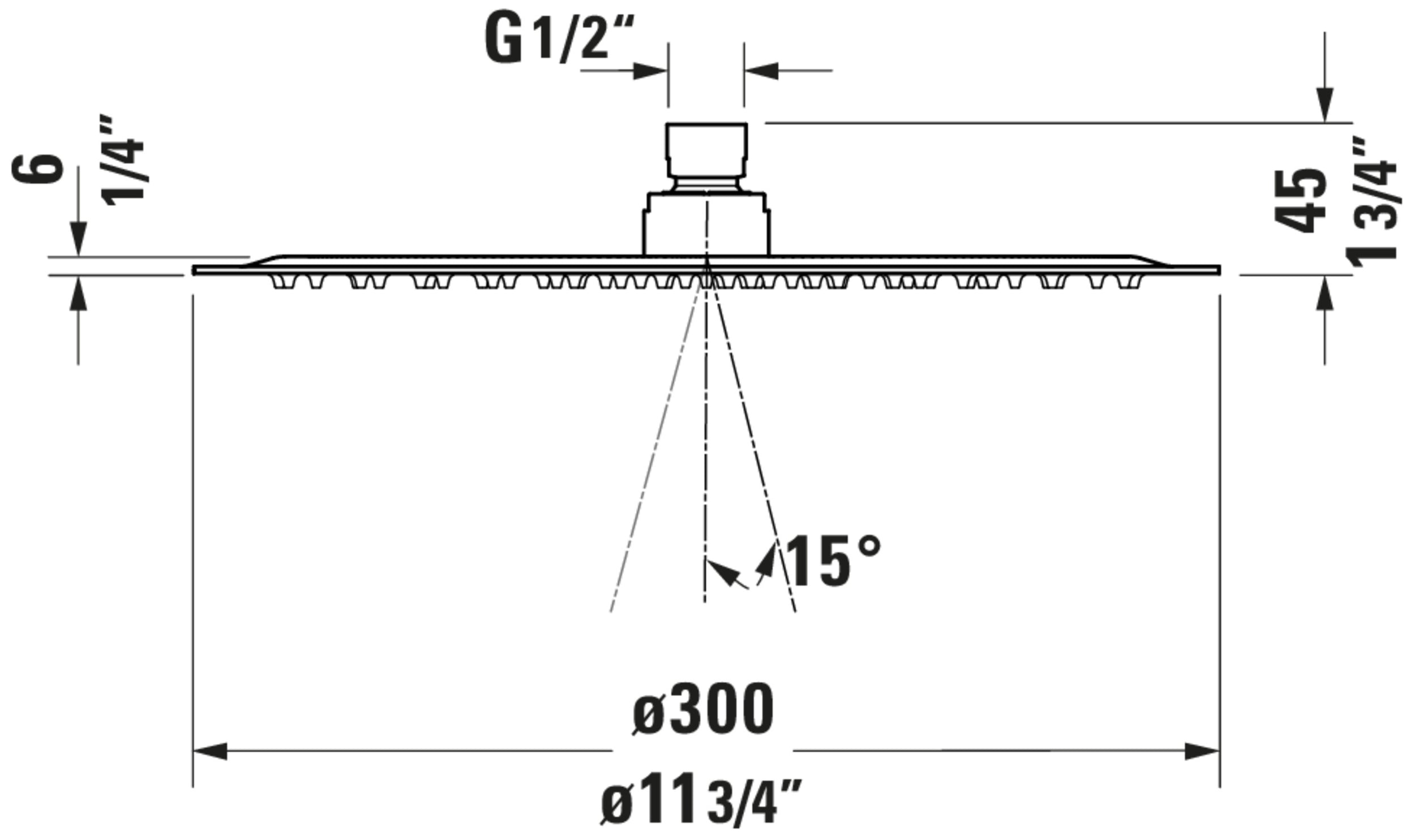 Podtynkowy system prysznicowy Duravit z termostatem i deszczownicą