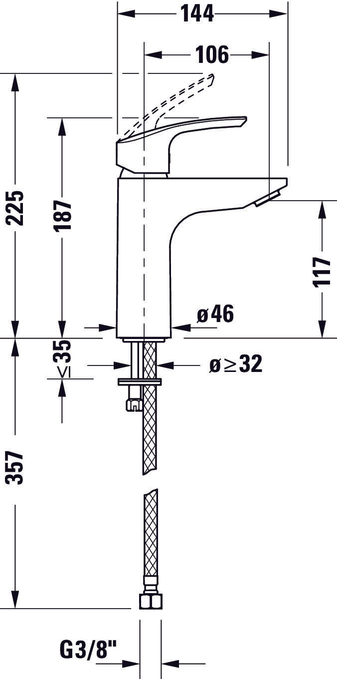 Bateria umywalkowa Duravit DuraVelez