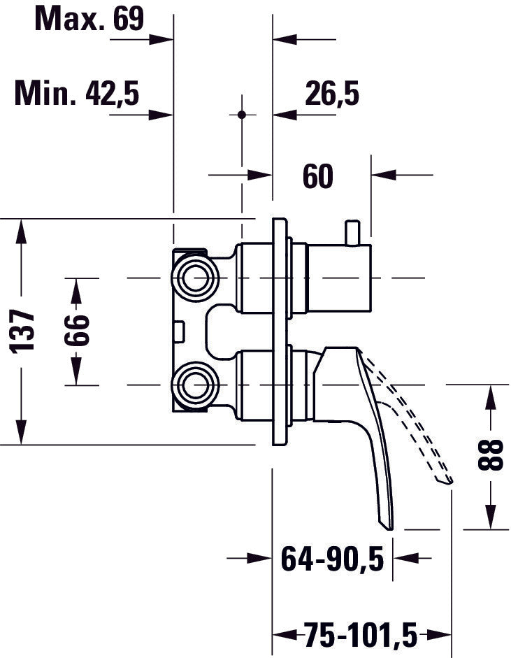 Bateria wannowa Duravit DuraVelez