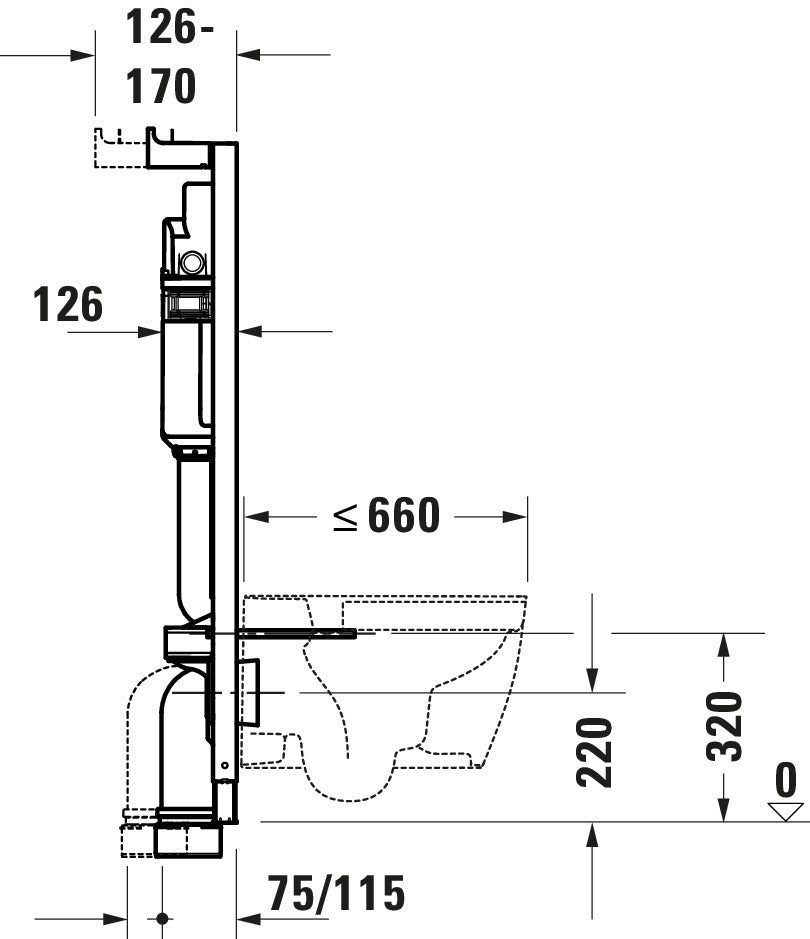 Duravit DuraSystem element instalacyjny WC