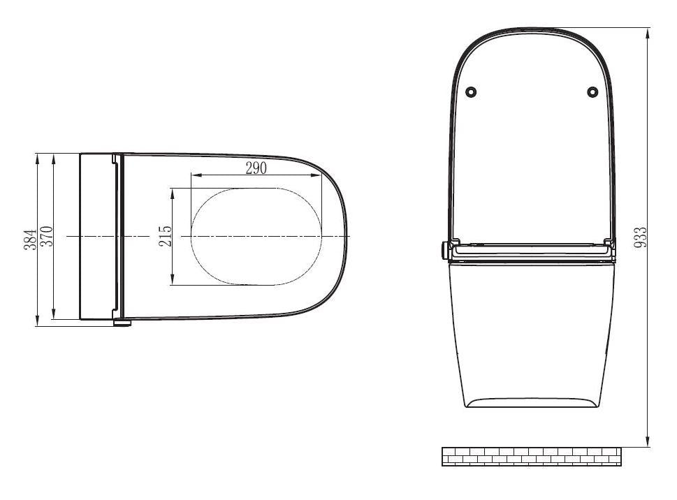 Toaleta myjąca Basic 1104 ze stelażem Geberit Duofix - kompletny zestaw