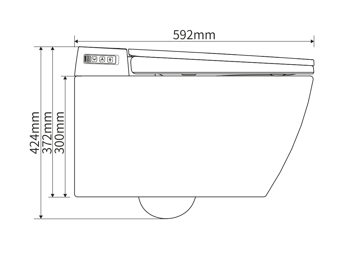 Toaleta myjąca 540 PRO ze stelażem Geberit Duofix - kompletny zestaw