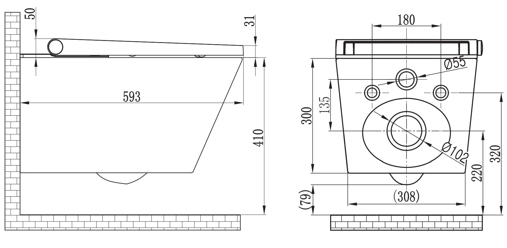 Kompletny zestaw WC 6: Toaleta myjąca Basic 1102