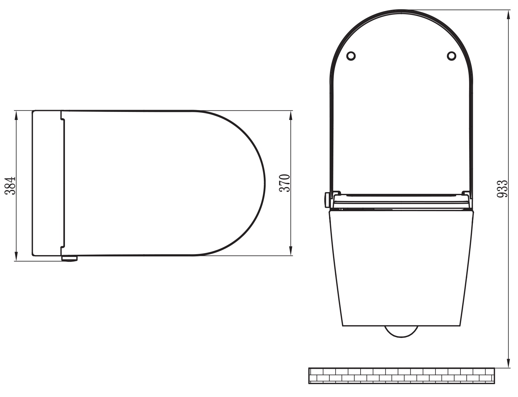 Kompletny zestaw WC 7:  Toaleta myjąca Basic 1102