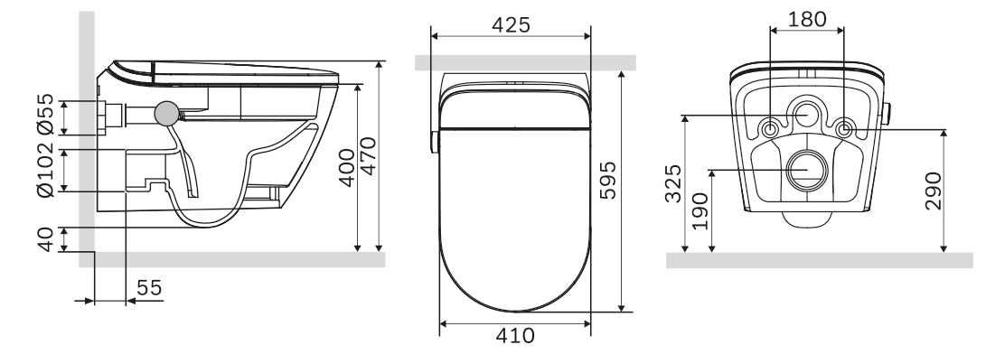 Toaleta myjąca T640 PRO ze stelażem Geberit Duofix - kompletny zestaw