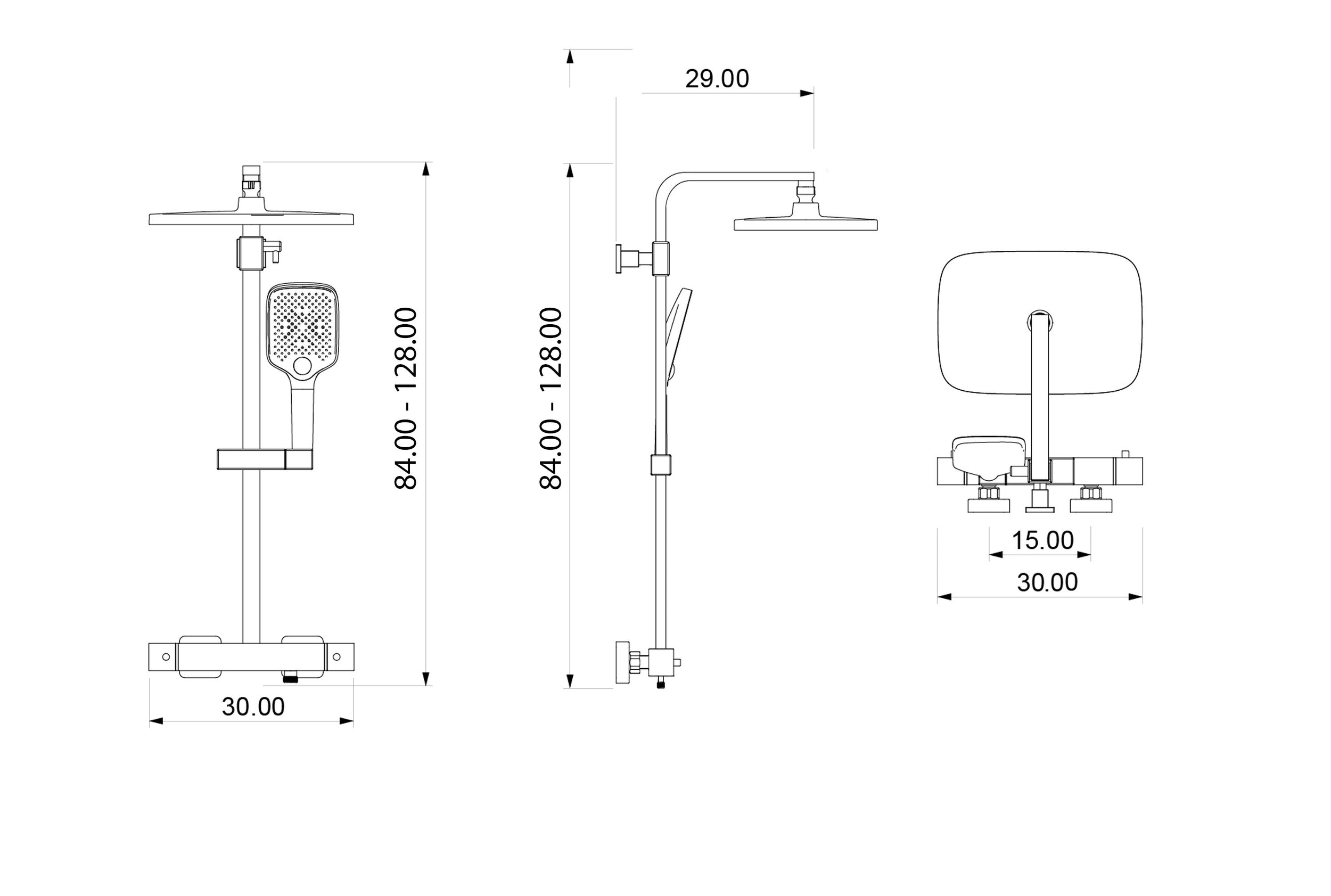 Zestaw prysznicowy z termostatem 3011 PRO