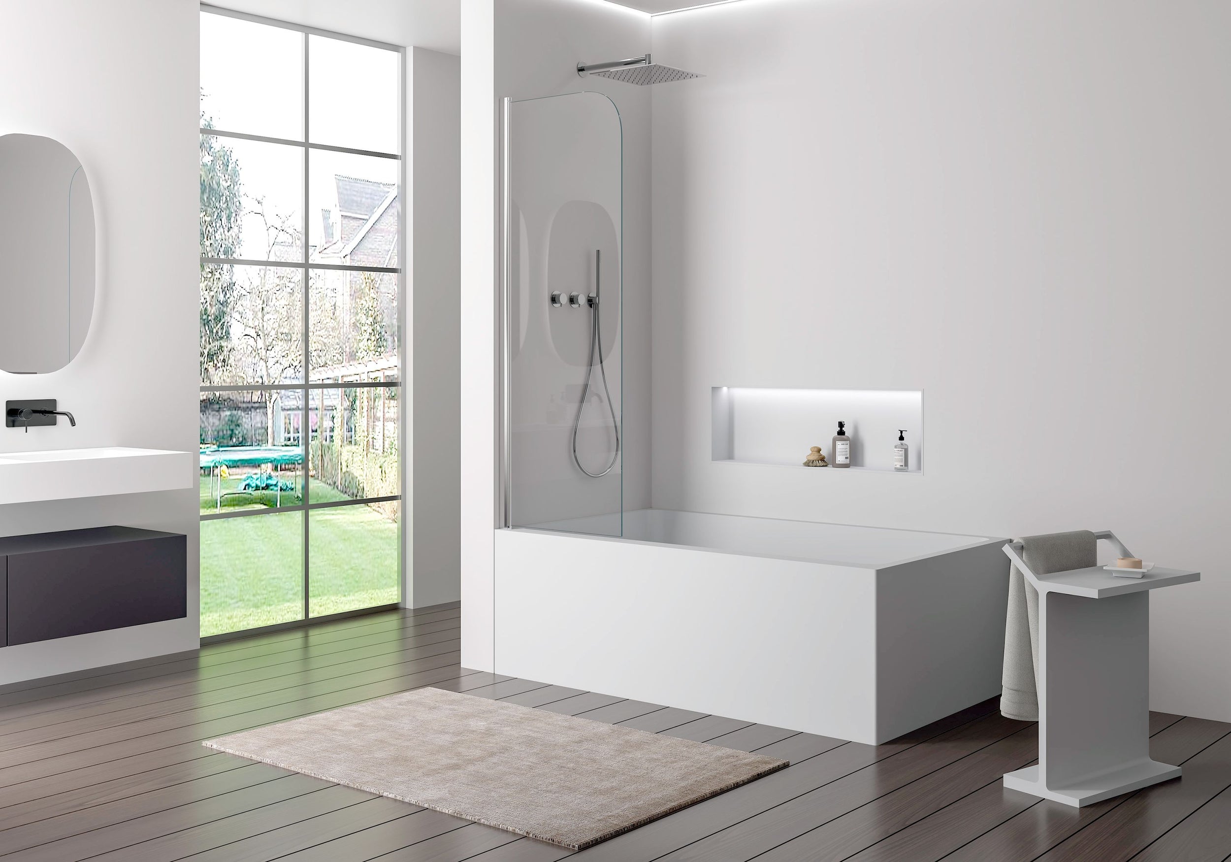 Parawan nawannowy z bezpiecznego szkła z powłoką NANO EX201 – 800 × 1400 × 6 mm