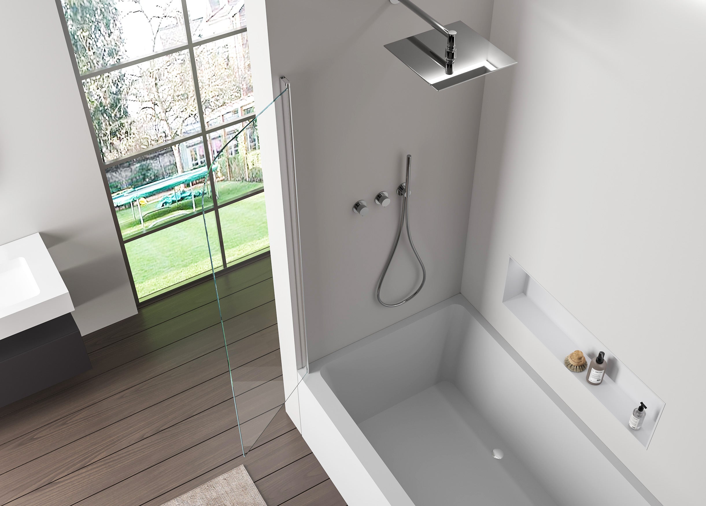 Parawan nawannowy z bezpiecznego szkła z powłoką NANO EX201 – 800 × 1400 × 6 mm