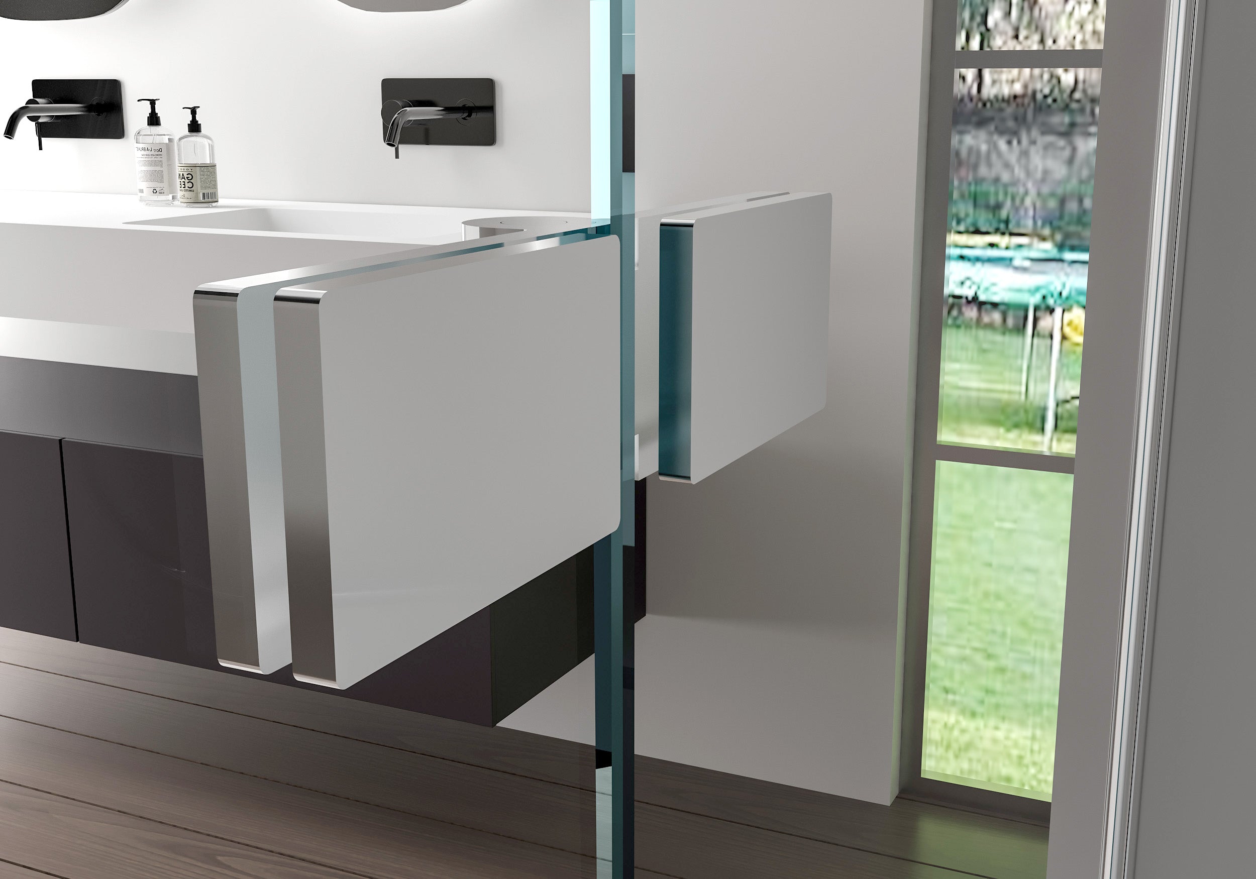 Parawan nawannowy z bezpiecznego szkła z powłoką NANO EX209 – 1200 × 1400 × 6 mm