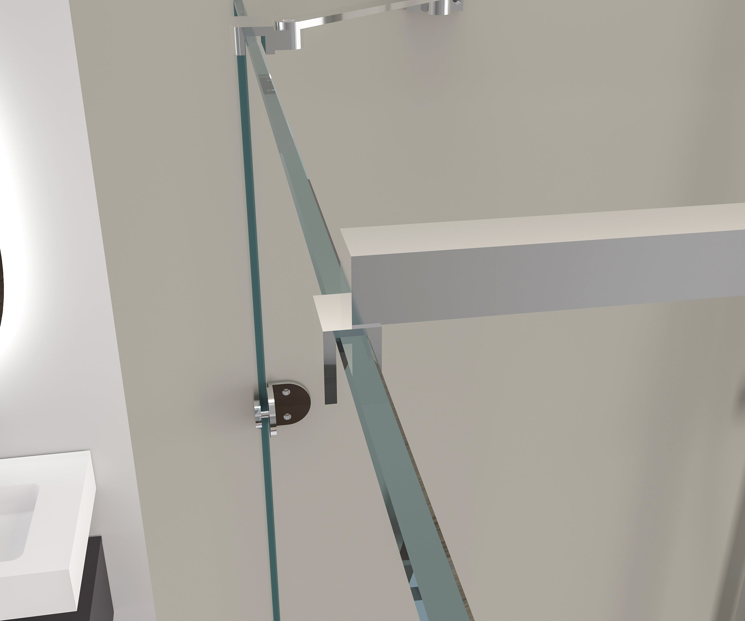 Kabina prysznicowa EX412 kształt U - szkło bezpieczne NANO 8mm - 120x80x195 cm