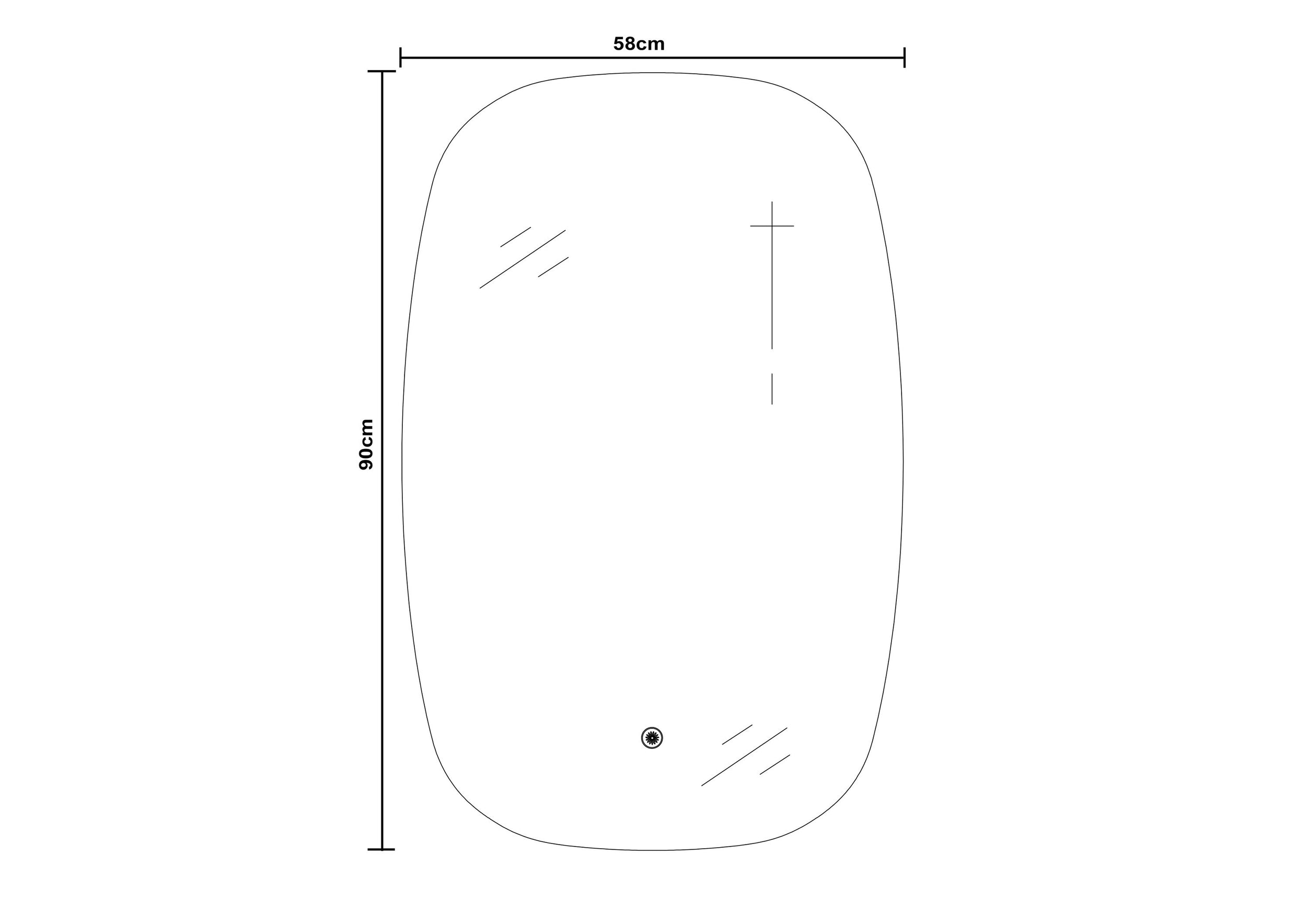 Podświetlane lustro łazienkowe LED INALCO Oval
