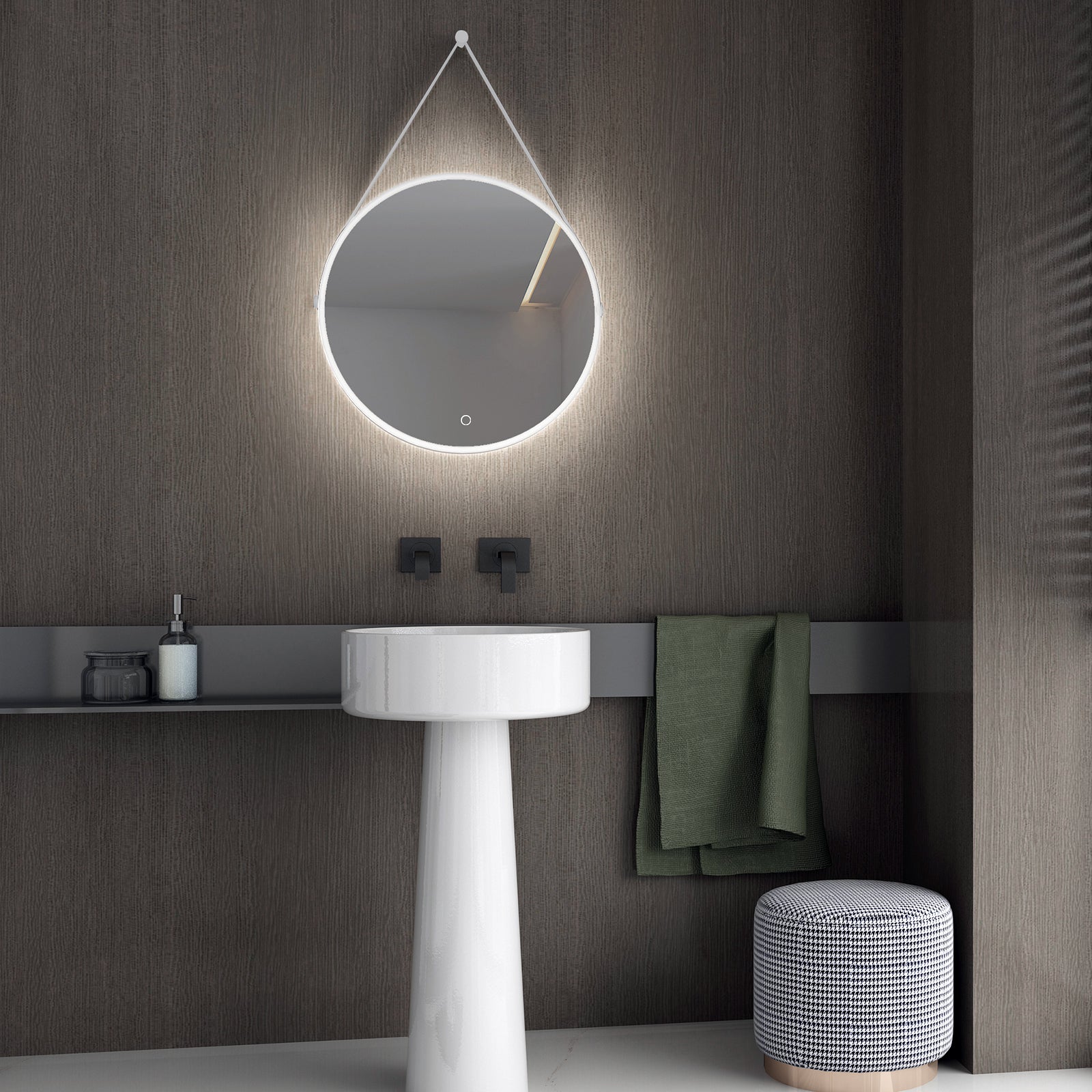 Lustro łazienkowe podświetlane LED 2884 okrągłe