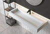 Umywalka nablatowa / ścienna PB2079 odlew mineralny Solid Stone – 120 x 46 x 13 cm – bały mat