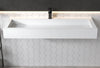 Umywalka nablatowa / ścienna PB2079 odlew mineralny Solid Stone – 120 x 46 x 13 cm – bały mat