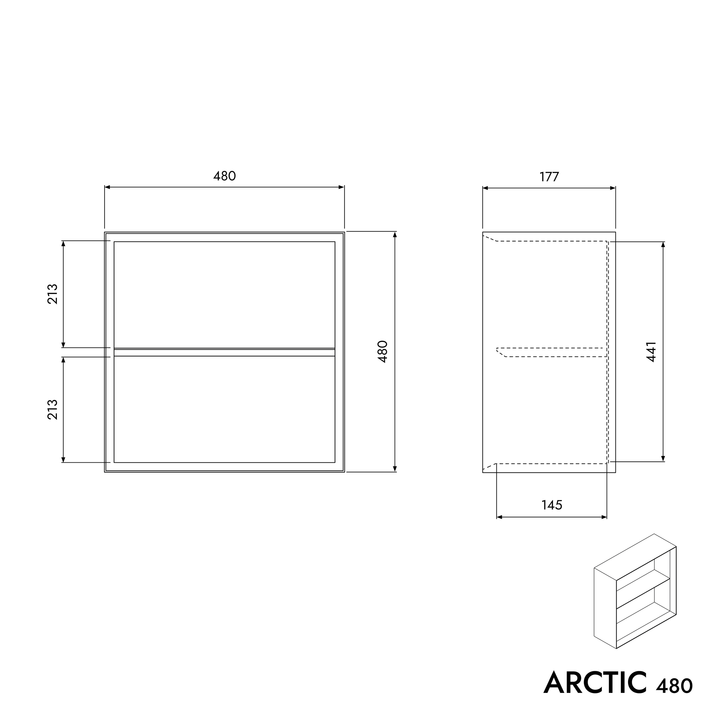 Półka ścienna ARCTIC 480
