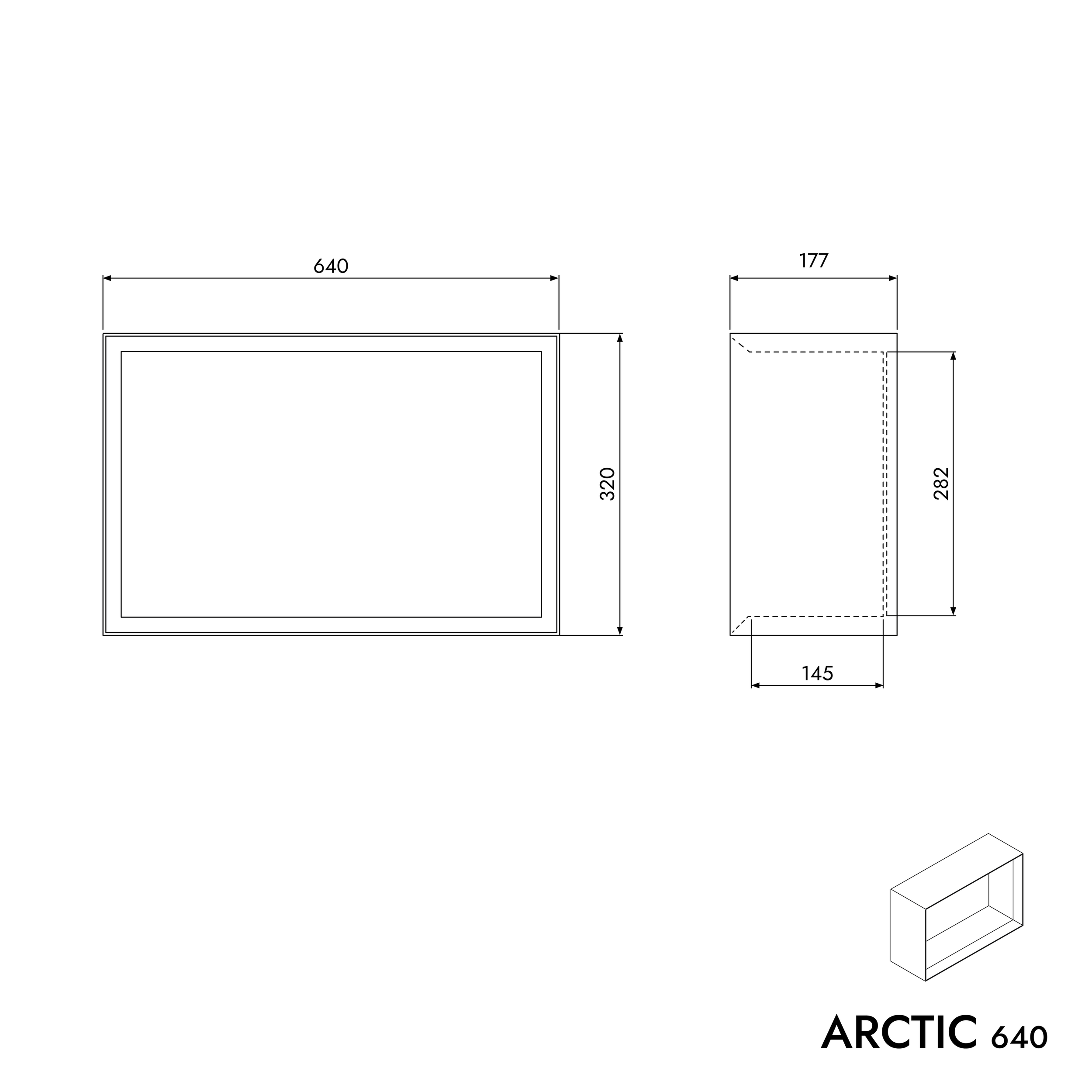 Półka ścienna ARCTIC 640