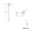 Bateria umywalkowa sufitowa DROP 135