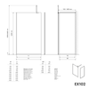 Ścianka prysznicowa Walk-In EX102-2 bezpieczne szkło Nano 10mm