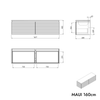 Szafka pod umywalkę MAUI 160 cm