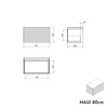 Szafka pod umywalkę MAUI 80 cm