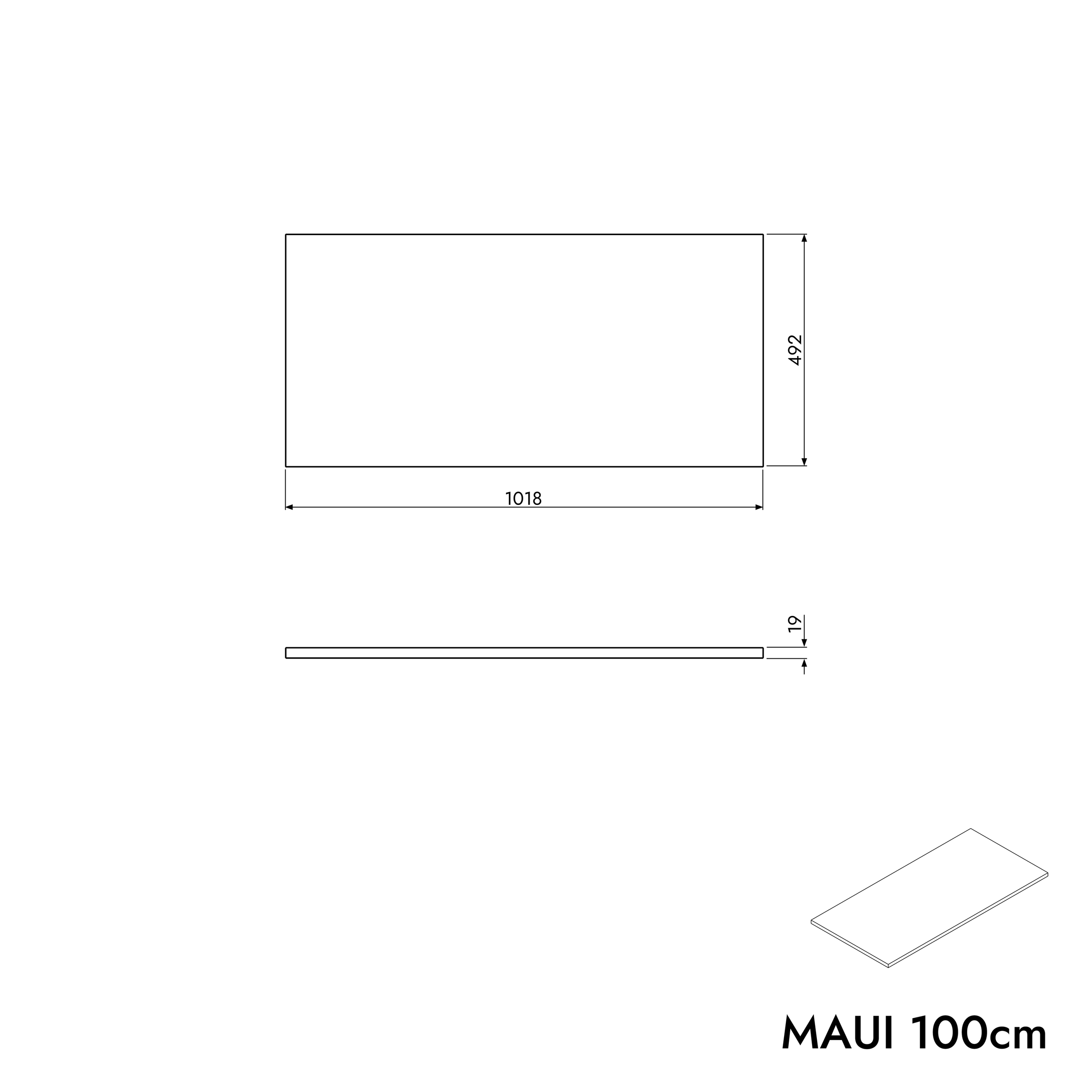 Szafka pod umywalkę MAUI 100 cm