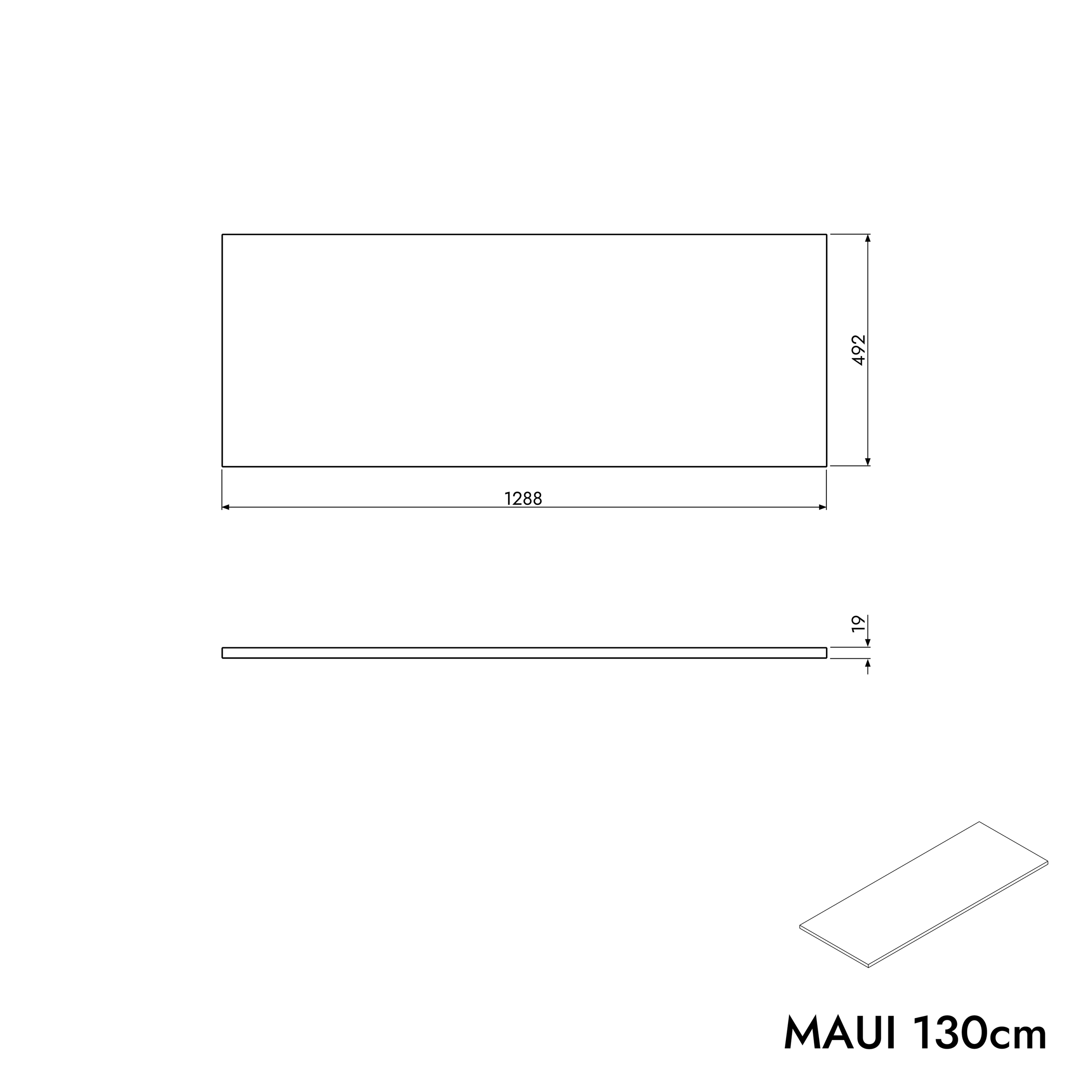 Szafka podumywalkowa MAUI 130 cm