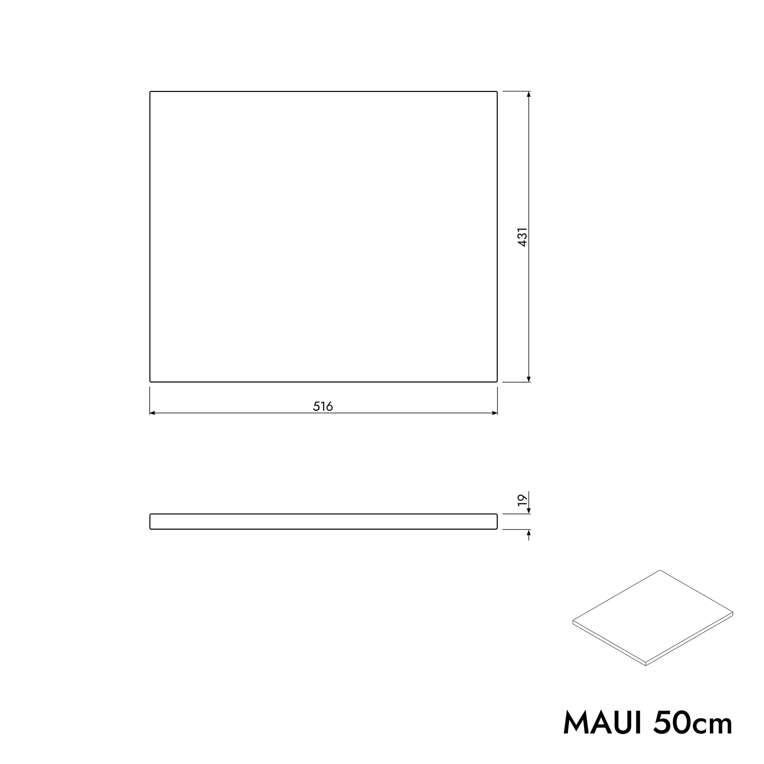 Szafka pod umywalkę MAUI 50 cm