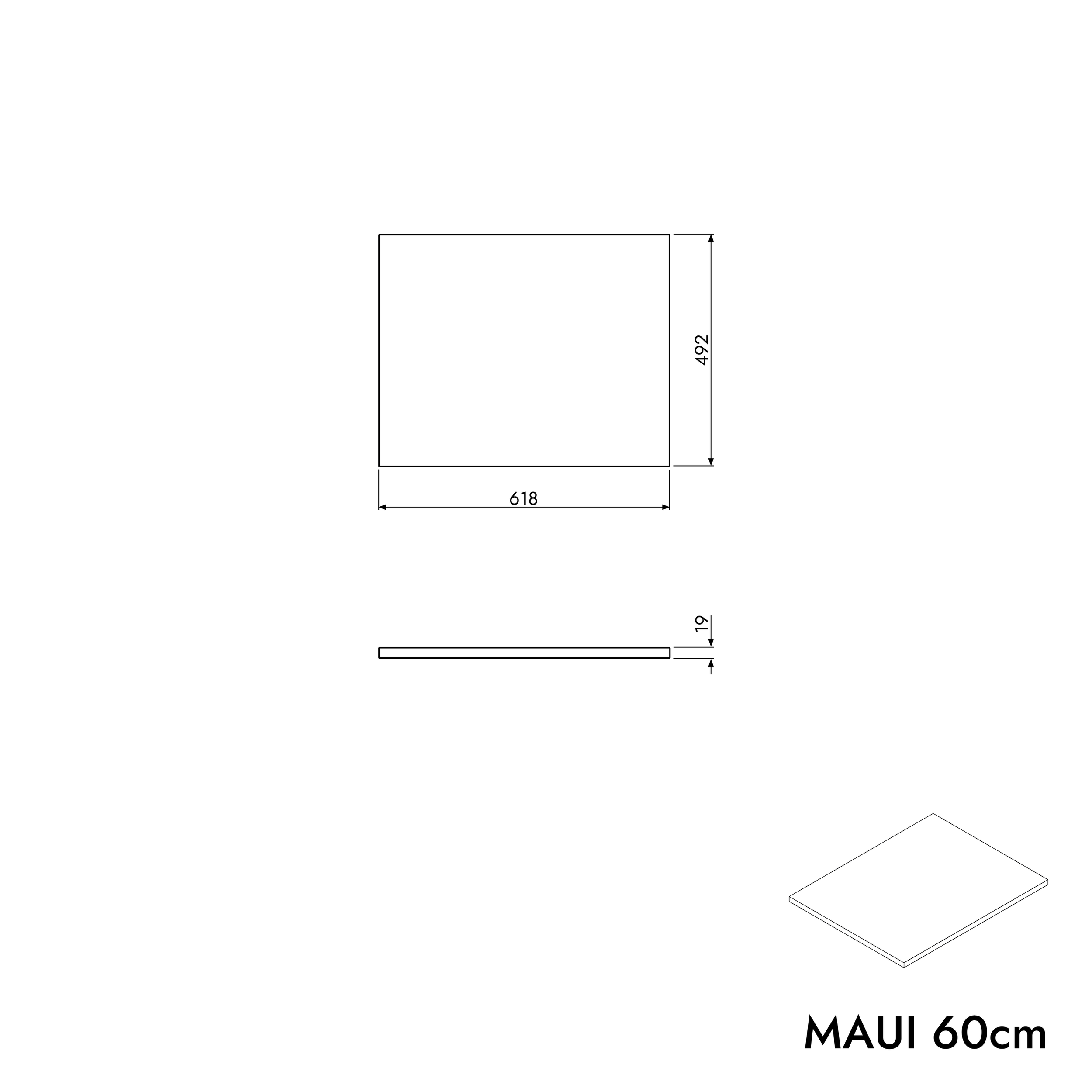 Szafka pod umywalkę MAUI 60 cm
