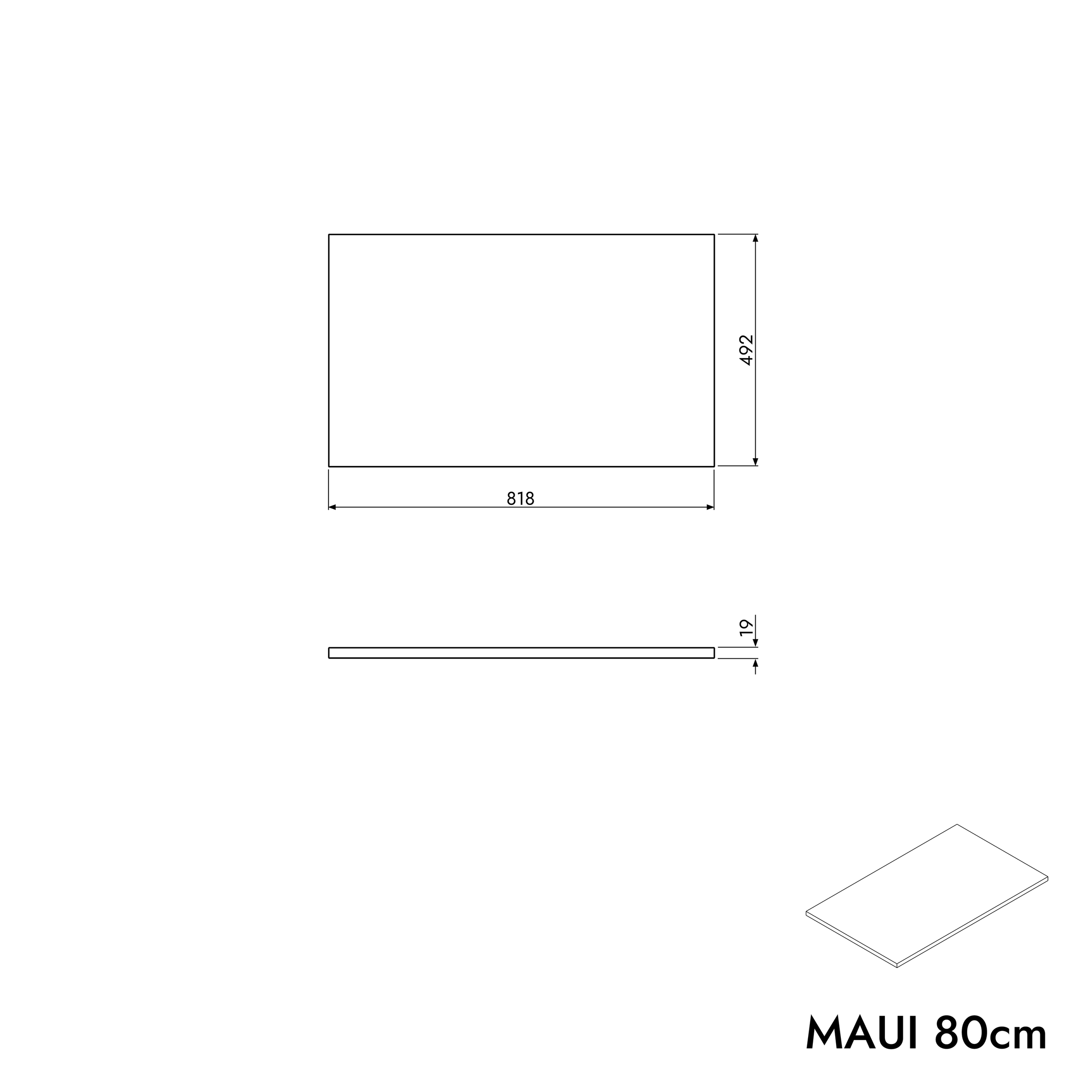 Szafka pod umywalkę MAUI 80 cm