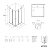 Kabina prysznicowa narożna z drzwiami składanymi NT213