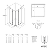 Kabina prysznicowa narożna z drzwiami składanymi NT213