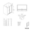 Drzwi prysznicowe podwójne skrzydłowe NT218