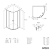Kabina prysznicowa półokrągła NT509 drzwi przesuwne