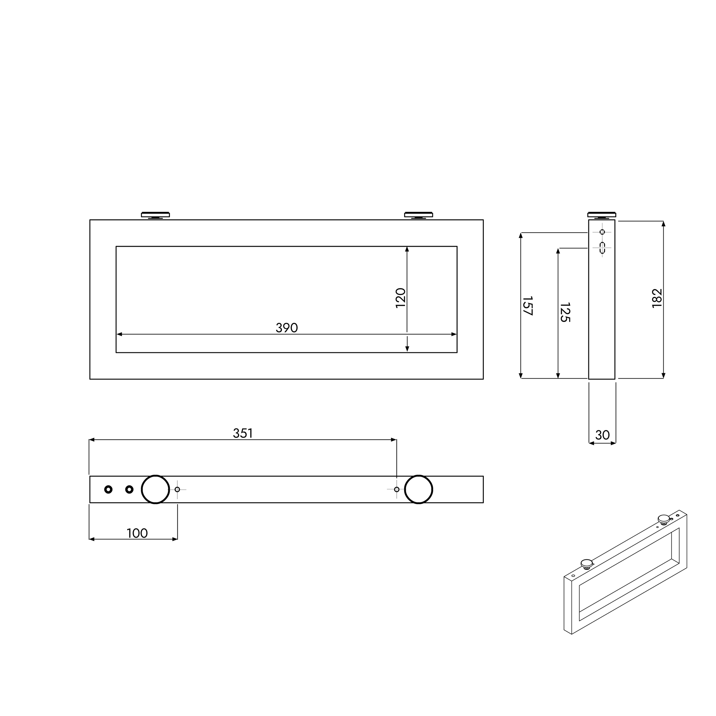 Konsola umywalkowa JUVIA Slim od 100 do 160 cm