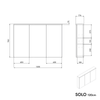 Szafka łazienkowa SOLO z oświetleniem LED i lustrem 120 cm - różne kolory 