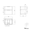 Umywalka Duravit z szafką pod umywalkę TIM 60 cm