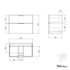 Umywalka Duravit z szafką podumywalkową TIM 80 cm