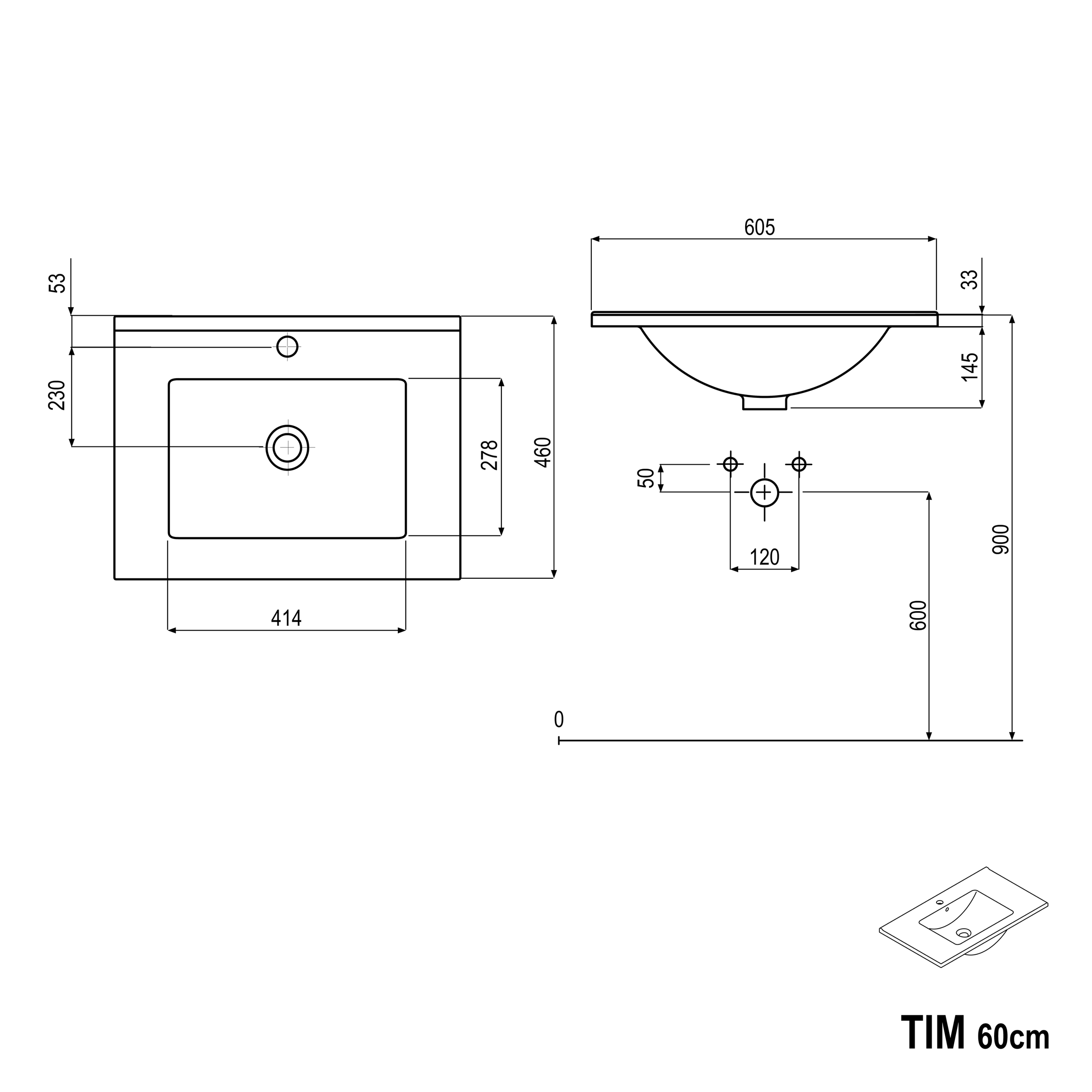 Szafka podumywalkowa TIM 60 cm