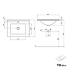Zestaw mebli łazienkowych TIM 60 cm z umywalką