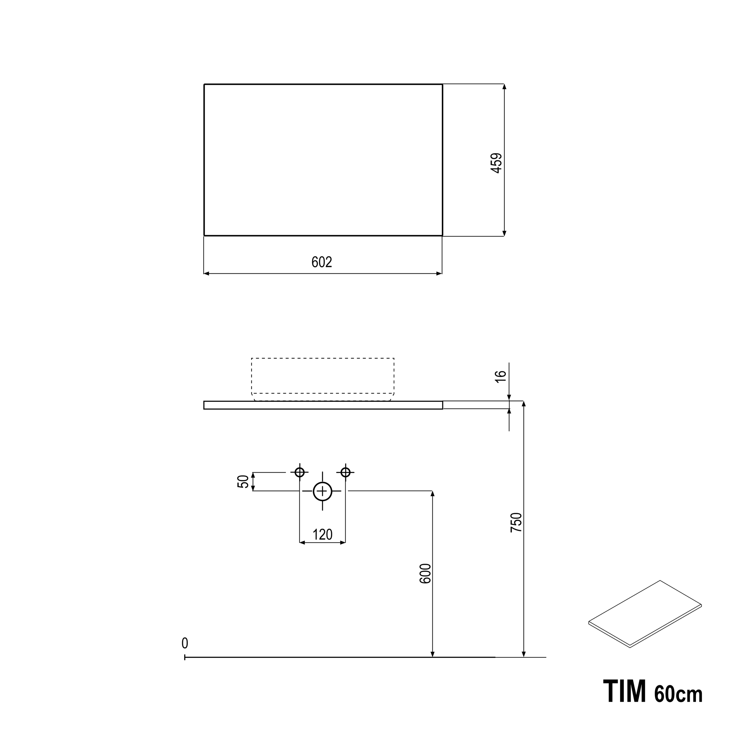 Szafka podumywalkowa TIM 60 cm