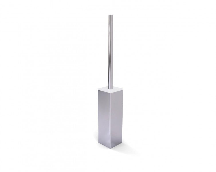 Szczotka do WC i pojemnik wykonany z mosiądzu - seria LINEAR – chrom