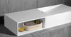 Umywalka nablatowa / ścienna TWG06 odlew mineralny Solid Stone – 120 x 42 x 20 cm – biały mat