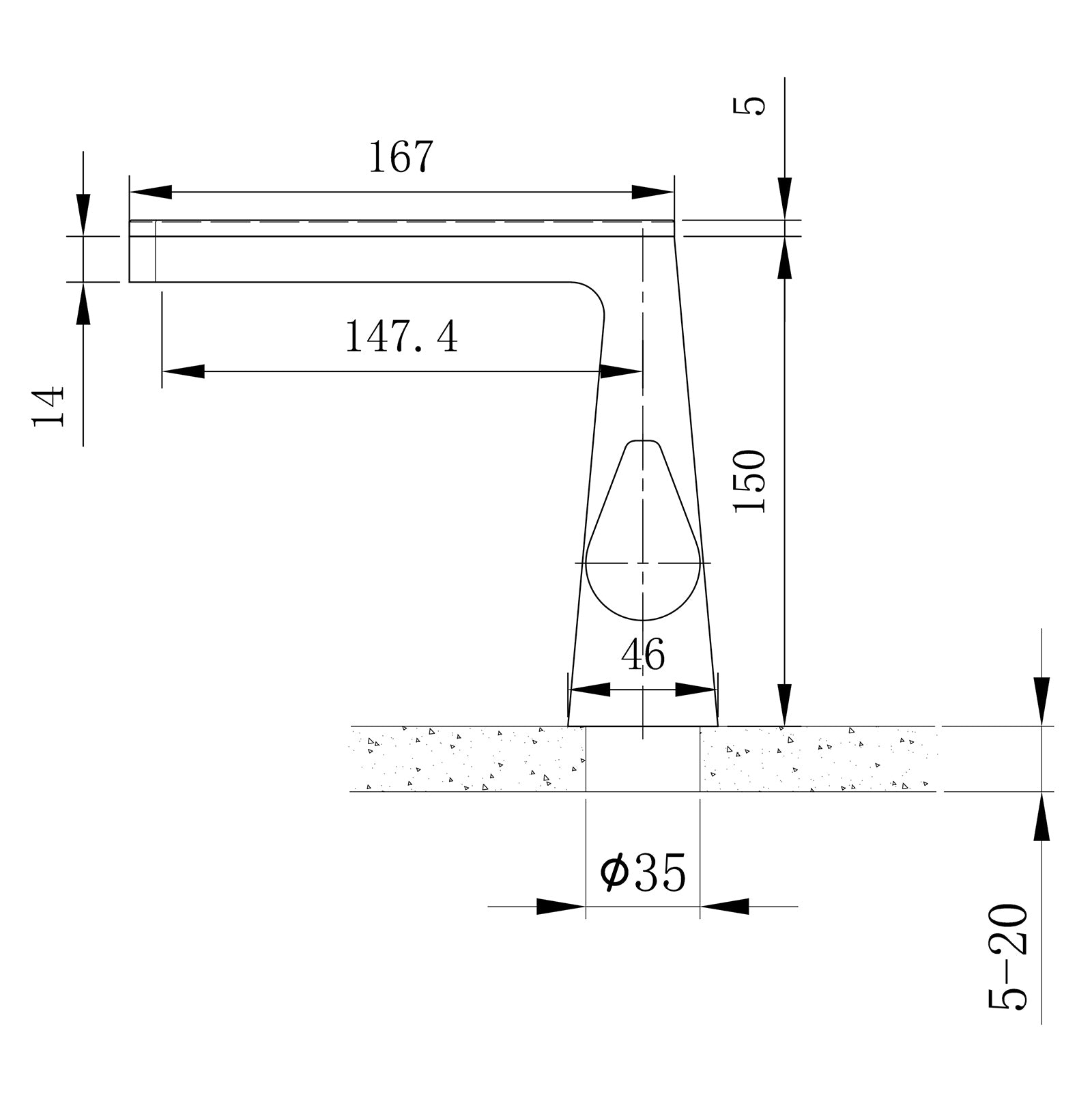 Bateria umywalkowa z mieszaczem NT7320 kaskadowa