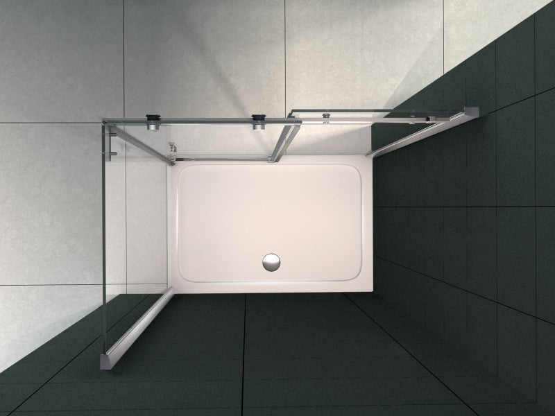 Brodzik prysznicowy prostokątny - 100x90cm - z zestawem odpływowym