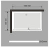 Brodzik prysznicowy prostokątny - 100x90cm - z zestawem odpływowym
