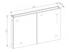Aluminiowa szafka z lustrem 2-drzwiowa
