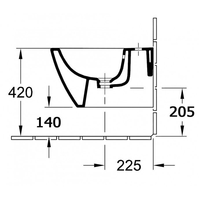 Bidet ścienny BH101