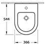 Bidet ścienny CH2019V - akcesoria opcjonalnie